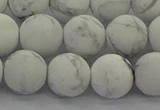 CRO1144 15.5 inches 12mm round matte white howlite beads