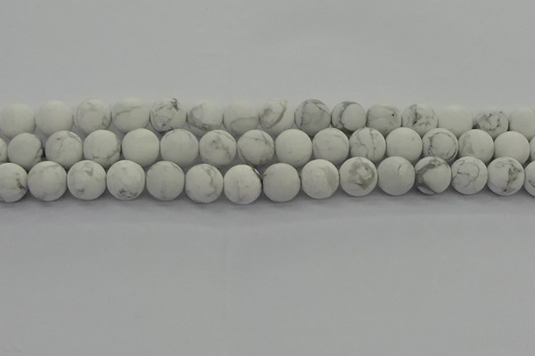 CRO1144 15.5 inches 12mm round matte white howlite beads