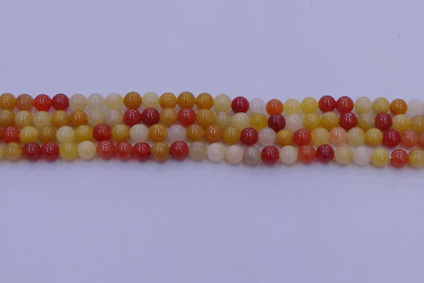 CRO1161 15.5 inches 6mm round golden silk jade beads wholesale