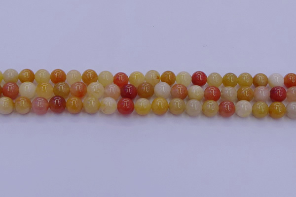 CRO1162 15.5 inches 8mm round golden silk jade beads wholesale