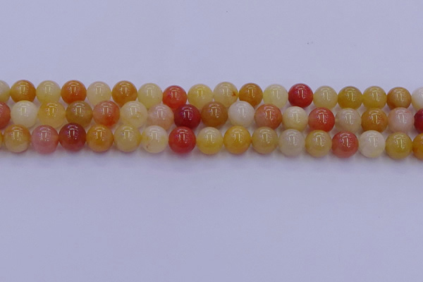 CRO1163 15.5 inches 10mm round golden silk jade beads wholesale