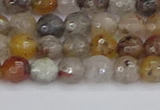 CRO1196 15.5 inches 6mm faceted round mixed lodalite quartz beads