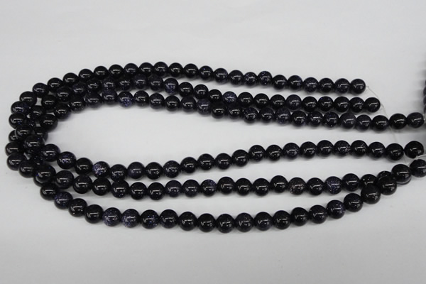 CRO129 15.5 inches 8mm round blue goldstone beads wholesale