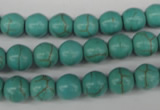 CRO133 15.5 inches 8mm round synthetic turquoise beads wholesale