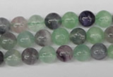 CRO136 15.5 inches 8mm round fluorite gemstone beads wholesale