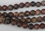 CRO14 15.5 inches 6mm round red leopard skin jasper beads wholesale