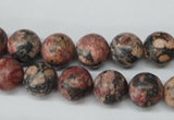 CRO180 15.5 inches 10mm round red leopard skin jasper beads wholesale