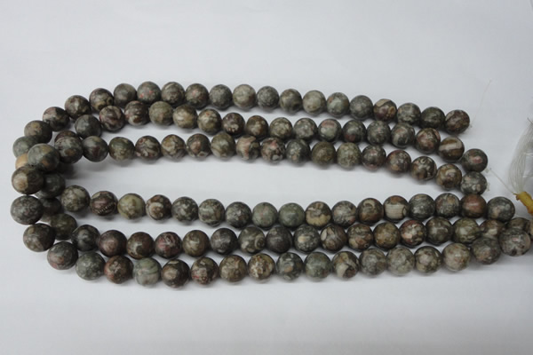 CRO195 15.5 inches 10mm round Chinese leopard skin jasper wholesale