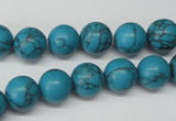 CRO226 15.5 inches 10mm round synthetic turquoise beads wholesale