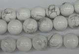 CRO227 15.5 inches 10mm round white howlite turquoise beads wholesale