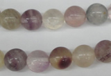 CRO235 15.5 inches 10mm round rainbow fluorite beads wholesale