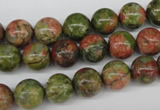 CRO242 15.5 inches 10mm round unakite gemstone beads wholesale