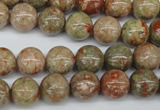 CRO243 15.5 inches 10mm round Chinese unakite beads wholesale