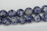 CRO246 15.5 inches 10mm round blue spot stone beads wholesale