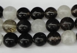 CRO256 15.5 inches 10mm round watermelon black beads wholesale