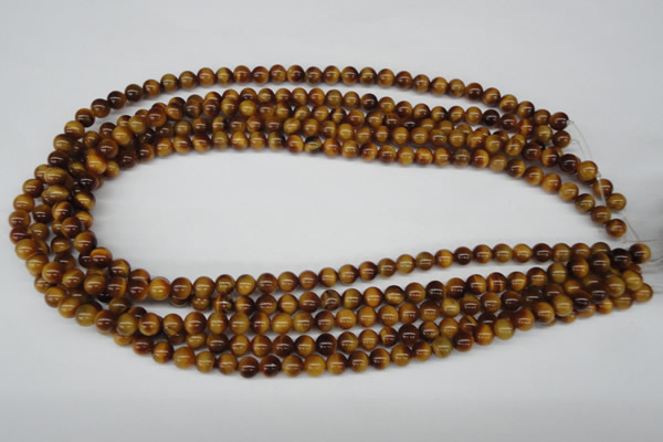 CRO26 15.5 inches 6mm round yellow tiger eye beads wholesale