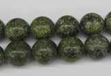 CRO286 15.5 inches 12mm round green lace gemstone beads wholesale