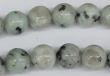 CRO314 15.5 inches 12mm round kiwi stone beads wholesale