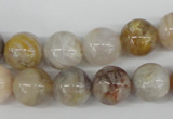 CRO316 15.5 inches 12mm round bamboo leaf agate beads wholesale