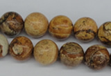 CRO319 15.5 inches 12mm round picture jasper beads wholesale