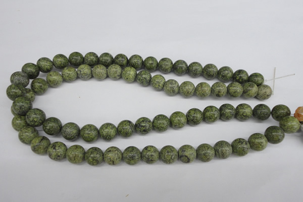 CRO352 15.5 inches 12mm round green lace gemstone beads wholesale