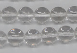 CRO362 15.5 inches 12mm round white crystal beads wholesale