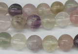 CRO381 15.5 inches 14mm round rainbow fluorite beads wholesale