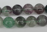 CRO389 15.5 inches 14mm round fluorite gemstone beads wholesale