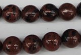 CRO398 15.5 inches 14mm round mahogany obsidian beads wholesale