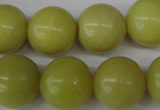 CRO401 15.5 inches 14mm round lemon jade beads wholesale