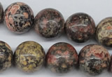 CRO403 15.5 inches 14mm round red leopard skin jasper beads wholesale