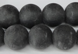 CRO421 15.5 inches 16mm round blackstone beads wholesale