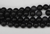 CRO43 15.5 inches 6mm round black stone beads wholesale