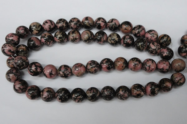 CRO452 15.5 inches 16mm round rhodonite gemstone beads wholesale