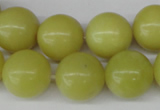 CRO454 15.5 inches 16mm round lemon jade beads wholesale