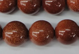 CRO486 15.5 inches 18mm round goldstone beads wholesale