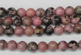 CRO51 15.5 inches 6mm round rhodonite gemstone beads wholesale