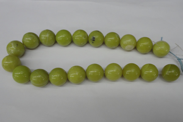 CRO539 15.5 inches 20mm round lemon jade beads wholesale