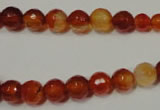 CRO700 15.5 inches 6mm – 14mm faceted round red agate beads