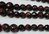 CRO708 15.5 inches 6mm – 14mm faceted round red tiger eye beads