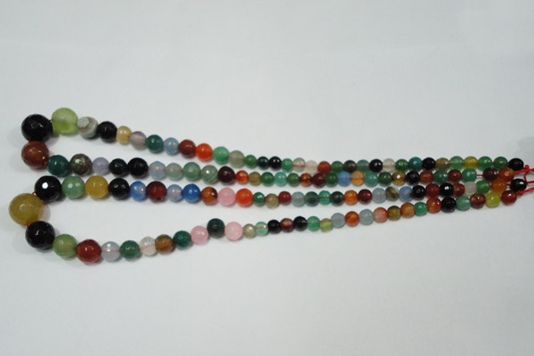 CRO720 15.5 inches 6mm – 14mm faceted round mixed candy jade beads