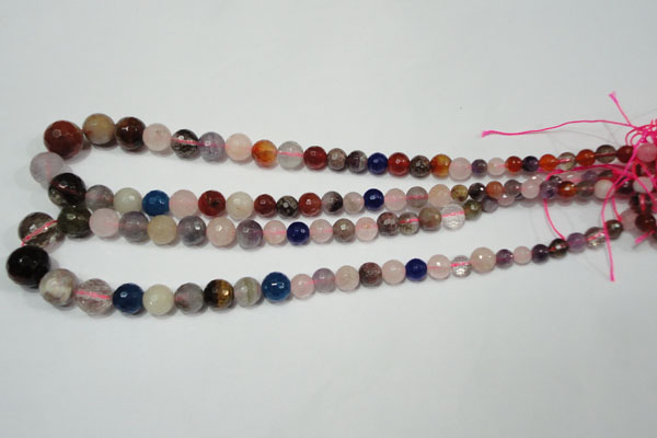 CRO728 15.5 inches 6mm – 14mm faceted round mixed gemstone beads