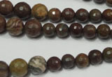 CRO735 15.5 inches 6mm – 14mm faceted round stripe jasper beads