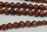 CRO736 15.5 inches 6mm – 14mm faceted round goldstone beads