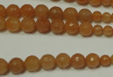 CRO740 15.5 inches 6mm – 14mm faceted round red aventurine beads