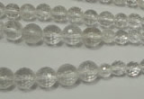 CRO741 15.5 inches 6mm – 14mm faceted round white crystal beads