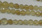 CRO747 15.5 inches 6mm – 14mm faceted round watermelon yellow beads