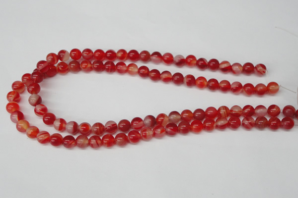 CRO80 15.5 inches 8mm round red agate gemstone beads wholesale