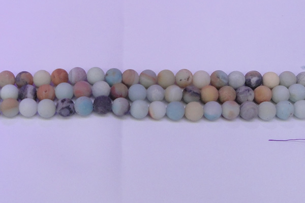 CRO810 15.5 inches 4mm round matte amazonite beads