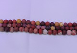 CRO822 15.5 inches 8mm round matte mookaite beads